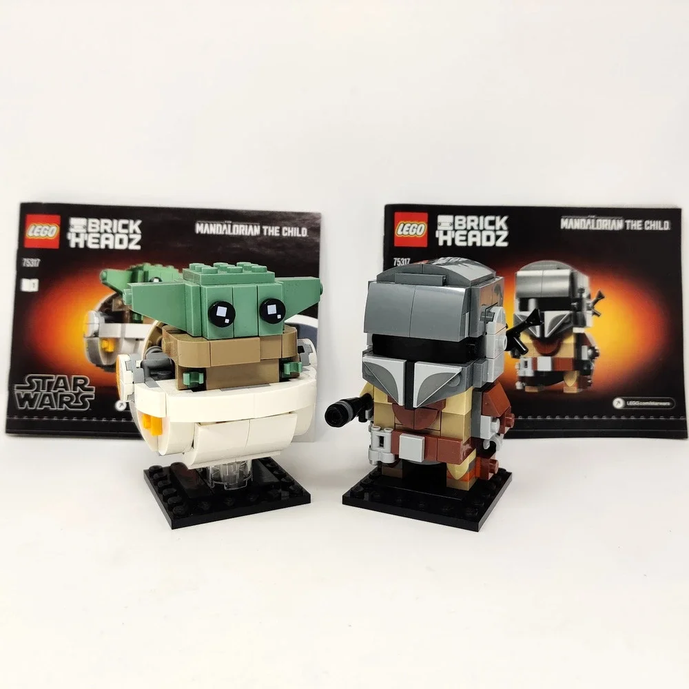 Star Wars Lego BrickHeadz w Instructions Mandalorian Mando Grogu Baby Yoda 75317